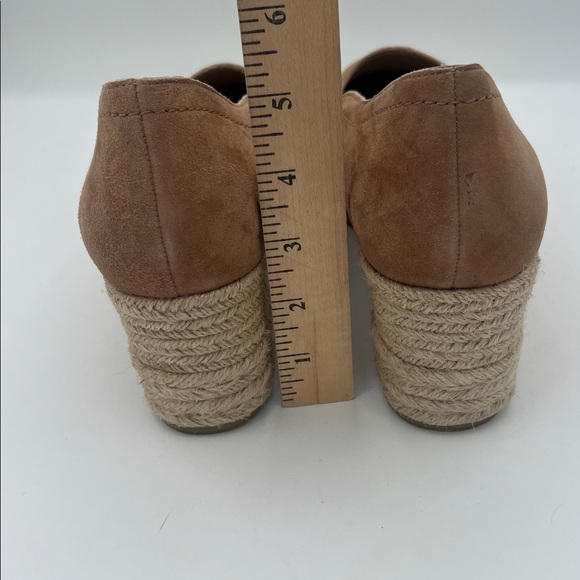 Bettye Muller Concept Reese Beige Leather Espadrille Wedge Shoes 8M - Picture 3 of 7